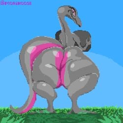 1girls anthro big_ass big_breasts black_body huge_ass morihoose pixel_art pokemon pokemon_(species) salazzle simple_background tail