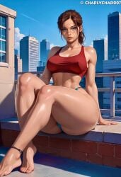 ai_generated ass big_ass big_breasts breasts charlychad007 claire_redfield resident_evil resident_evil_2 thick_thighs wide_hips