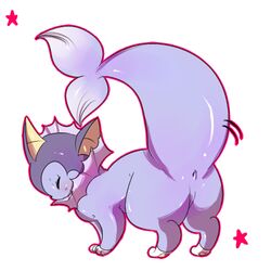 anus ass closed_eyes eeveelution female feral feral_only forked_tail naizoubou nintendo pokémon_(species) pokemon pokemon_(species) pokemon_rgby quadruped raised_tail tagme tail vaporeon