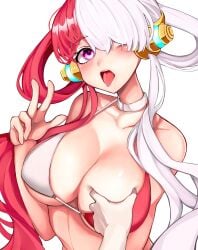 1boy 1boy1girl 1girls adult adult_female areola_bulge bare_arms bare_belly bare_chest bare_hands bare_midriff bare_shoulders bare_skin belly bikini bikini_top blush blush_lines blushing_at_viewer blushing_female boob_grab breast_grab breasts busty busty_female choker cleavage collar collarbone dot_nose embarrassed embarrassed_female embarrassed_nude_female exposed exposed_arms exposed_belly exposed_midriff exposed_shoulders female female_focus fingers grabbing_breast grabbing_breasts hair_ornament hair_ornaments hair_over_one_eye half_naked half_nude hand_on_another's_breast hand_on_another's_chest hand_on_breast hand_on_chest head_tilt headphones high_resolution highres kasumi6 large_breasts light-skinned_female light_skin lips long_hair looking_at_viewer male mature mature_female multicolored_hair naked naked_female naked_woman nipple_bulge nude nude_female one_piece open_mouth parted_lips peace_sign purple_eyes purple_eyes_female red_bikini red_bikini_top red_eyebrows red_hair red_hair_female red_string_bikini red_swimsuit red_swimwear shiny_breasts shiny_hair shiny_skin shoulders simple_background slender_body slender_waist slim_girl slim_waist standing string_bikini swimsuit swimwear thin_waist tilted_head tongue tongue_out twintails twintails_(hairstyle) upper_body upper_teeth uta_(one_piece) v white_background white_bikini white_bikini_top white_choker white_collar white_hair white_hair_female white_string_bikini white_swimsuit white_swimwear