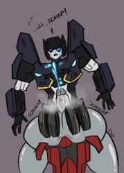 1boy 1girls ass assjob big_ass blue_eyes cum cum_on_self cumshot fan_character oc original_character penis penis_between_ass robot robot_girl robot_humanoid transformers xedtome