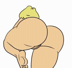 1girls animated animated_gif ass_clapping ass_focus big_ass big_breasts blackmorty_(artist) blonde_hair female_only lipstick milf nickelodeon nipples nude nude_female rita_loud short_hair tagme the_loud_house