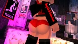 3d ass big_ass black_and_blonde_hair female mine-imator minecraft smile theactualhoney