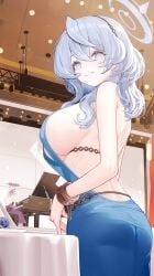 ako_(blue_archive) ako_(dress)_(blue_archive) backless_dress backless_outfit blue_archive dovepea female huge_breasts