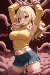 1girls ai_generated all_the_way_through female flan_(flanofart) flanofart tagme tentacle tentacle tentacle_sex