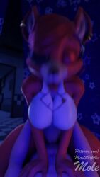 1boy 1girls 3d 9:16 animated cowgirl_position five_nights_at_freddy's foxy_(fnaf) foxy_(mayosplash) furry longer_than_one_minute looking_at_viewer manwiththemole moaning moaning_in_pleasure pov sound sound_effects tagme vaginal_penetration vertical_video video