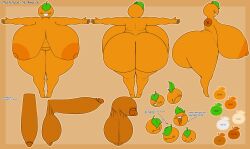 ass big_ass big_butty breasts busty female naked orange orangejuicemann reference_sheet