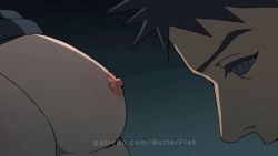 2d 2d_animation 2d_artwork animated bara bara_tiddies bara_tits bare_chest bare_nipples black_hair butter_fish butterfish hatake_kakashi licking licking_nipples male male/male male_focus male_licking_male male_nipples male_only naruto_(series) naruto_shippuden nipple_tweak nipples nsfwbutter saliva saliva_on_nipple saliva_on_nipples saliva_on_tongue saliva_string saliva_trail sweat sweatdrop sweating sweaty sweaty_body uchiha_obito