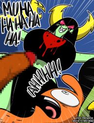 1girls big_breasts big_penis censored dialogue disney dress female freckles garabatoz gloves green_skin heart-shaped_pupils helmet hips large_breasts large_penis looking_at_another looking_down lord_dominator navel orange_fur orange_penis star_nomad thick_thighs wander_(wander_over_yonder) wander_over_yonder white_hair wide_hips yellow_gloves