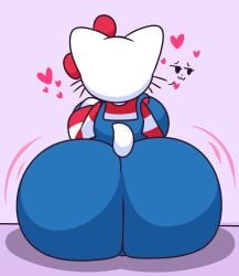 big_ass big_breasts bottom_heavy breasts bubble_butt butt_crack clothed female focus_on_ass gravtitty hello_kitty hello_kitty_(character) hello_kitty_(series) huge_ass huge_breasts kitty_white sanrio