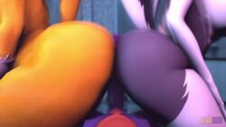 animated anthro asriren ass assjob bandai_namco big_ass big_butt breasts buttjob cum cum_from_fart digimon digimon_(species) double_buttjob fart fart_fetish fart_on_dick farting farting_on_dick farting_on_penis fartjob female genitals grey_body helluva_boss hot_dogging impmon loona_(helluva_boss) male music penis purple_body renamon sex sound tagme tail trio video yellow_body