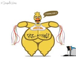 bonguitoweon five_nights_at_freddy's five_nights_at_freddy's_2 fnaf front_view solo_female text thick_thighs withered_chica