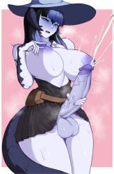 1futa areola areolae au_ra balls bangs big_areola big_balls big_breasts big_penis black_hair blue_body blue_hair blue_skin blush blushing bottomless breasts busty clothed clothing cum cumming dark_hair draconic dragon_girl dragon_horns dragon_scales dragon_tail erect_penis erection final_fantasy final_fantasy_xiv functionally_nude futa_only futanari hat horns horny horny_futa huge_breasts huge_cock humanoid humanoid_penis hung hung_futanari jacking_off jerkingoff large_breasts large_penis long_hair long_penis masturbating masturbation nipple_play nipples oc orgasm original_character pale_skin partially_clothed penis playing_with_nipple purple_body purple_skin satchel scales sep_(artist) skirt smooth_balls solo standing sweat sweating sweaty sweaty_thighs tagme tail thick thick_thighs topless two_tone_hair veiny_penis witch_hat