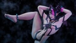 1280x720 16:9_aspect_ratio 1girls 3d 3d_render animated armpits arms_behind_head arms_up barefoot black_hair bracelet breasts capcom clothing collar feet feet_up female female_only fingerless_gloves foot_fetish gifdoozer gloves h264_(codec) hair_cones hair_over_one_eye half_naked han_juri hands_behind_head jewelry juri_han leg_up looking_to_the_side loop medium_breasts mp4 muscular muscular_female naked no_sound nude nude_female one_eye_covered one_leg_up pale-skinned_female pale_skin pink_hair punk seductive_smile showing_feet side_view small_breasts smile smirk soles solo solo_female spiked_anklet spiked_bracelet spiked_choker spiked_collar spikes standing standing_on_one_leg street_fighter street_fighter_6 thick_thighs toe_scrunch toes toes_scrunch two_tone_hair video wrinkled_soles wrinkly_feet wrinkly_soles