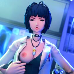 3d breasts flashing kazumagoro1 nipples persona persona_5 tae_takemi