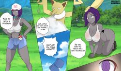 1girls big_breasts dc dc_comics english_text female hypno mrdeck page_1 pokemon pokemon_(species) rachel_roth raven_(dc) teen_titans text