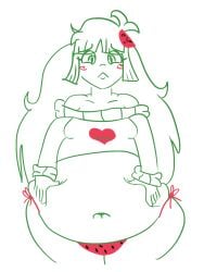 bbw big_belly blush fat sweater thick_thighs thong vannamelon vannamelon_(copyright) virtual_youtuber vtuber youtuber