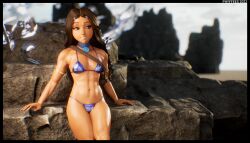 3d_model avatar_the_last_airbender bikinig dark-skinned_female female katara phyffees solo unreal_engine