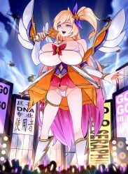 artist_request big_breasts erect_nipples giantess giantess_growth growth huge_breasts league_of_legends panties seraphine_(league_of_legends) star_guardian_seraphine star_guardian_series tagme