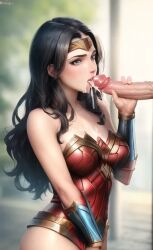 ai_generated black_hair blowjob cum dc_comics simulacra wonder_woman wonder_woman_(series)