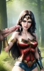 ai_generated black_hair blowjob cum dc dc_comics simulacra wonder_woman wonder_woman_(series)