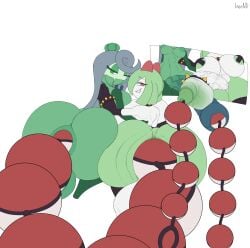 2futas absurd_res anal anal_beads anus areola ass balls big_balls big_breasts big_butt big_penis bottle breasts duo erection futa_only futa_urethral_insertion futanari generation_3_pokemon generation_7_pokemon genitals giant_anal_beads gigantic_anal_beads green_areola green_body green_eyes gynomorph hammerspace hi_res huge_anal_beads huge_ass huge_balls huge_cock humanoid humanoid_penis hyper_anal_beads indynd intersex kirlia kirlia_(kenny3901) large_anal_beads large_insertion nintendo nipple_tape nipples nude pasties penis poke_ball_insertion pokeball_anal_beads pokeball_in_ass pokemon pokemon_(species) red_eyes sex_toy simple_background tagme tape thick_thighs tsareena tsareena_(kenny3901) urethral urethral_beads urethral_bulge urethral_insertion vein veiny_penis white_background wide_hips