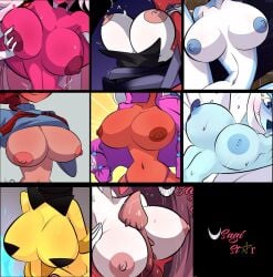 8girls adventure_time ari_star_(usagi_star) armpits background_character big_breasts bill_cipher blitzo_(helluva_boss) blue_nipples bouncing_breasts breast_grab breasts breasts_out character_request cherri_bomb_(hazbin_hotel) collage covered_nipples female_blitzo gravity_falls guardian_angel_(adventure_time) hazbin_hotel helluva_boss multiple_girls oc pink_body red_body rule_63 sir_pentious_(hazbin_hotel) straight_hair succubus tagme tits usagi_star verosika_mayday_(helluva_boss) watermark white_body yellow_body