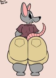 anthro ass female female_focus female_only fur furry huge_ass original original_character rali_(sirroccorox) rat roccorox sirroccorox thick_thighs thighs wide_hips