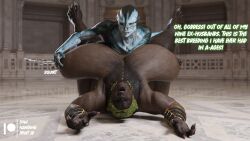 3d 3d_(artwork) alien areolae ass blue_skin breasts chubby chubby_female daz3d daz_studio dialogue dress feet female gilf granny hand_on_ass hand_on_butt hyper_breasts jewelry large_breasts lowhangingfruit3d_(artist) male male/female mature_female milk milk_squirt missionary_position nipples old older_female overweight overweight_female penis sagging_breasts sex thick thick_ass thick_thighs thighs toe_claws toes