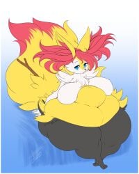 big_breasts braixen breasts chonkmancer female furry hyper pokémon_(species) pokemon pokemon_(species) tagme