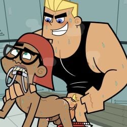 2boys anal anal_sex blonde_hair blue_eyes boner bottomless bully cap choking_while_penetrating clothed clothed_male clothed_male_nude_male danny_phantom dark-skinned_male dark_skin dash_baxter erect_penis erect_while_penetrated erection eyes_rolled_up fucked_from_behind gay gay_anal gay_sex glasses green_eyes hard_on harzu interracial interracial_sex jockstrap_in_mouth locker_room male male_only melanin muscles muscular muscular_male naked nickelodeon nipple_peek nude nude_male partially_retracted_foreskin penis_in_ass penis_size_difference pleasure_face precum precum_drip size_difference sweaty tank_top tucker_foley uncut veiny_penis