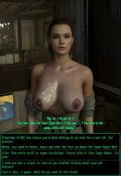 ai_generated breasts brown cum cumshot fallout fallout_3 moira_brown topless