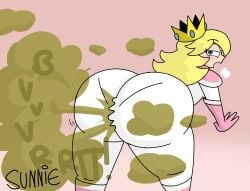 1girls ass big_butt brap brappycatty bubble_ass bubble_butt fart fart_cloud fart_fetish farting farting_at_viewer farts female female_only fetish gassy mario_(series) pants princess_peach seductive simple_background smelly_ass sniffable_ass solo super_mario_bros._(2023_film) yoshizilla