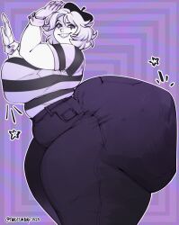 1girls big_breasts gigantic_ass high_waisted_pants huge_ass hyper hyper_ass jeans massive_ass mime mime_girl pants tagme tweedabop