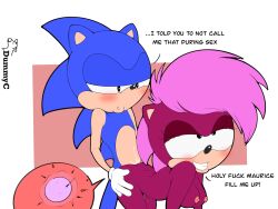 1boy 1boy1girl 1girls american_sonic breasts brother_and_sister cum cum_inside dialogue doggy_style dummycervine erect_nipples eyes_rolling_back furry impregnation incest sex sonia_the_hedgehog sonic_(series) sonic_the_hedgehog sonic_underground wrong_name_during_sex