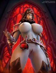 1girls 3d big_breasts blizzard_entertainment chaossu3d dominant_female female huge_breasts lady_inerva_darkvein mildly_muscular_woman solo solo_focus venthyr warcraft world_of_warcraft