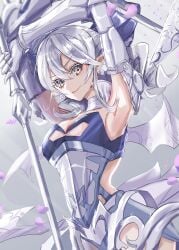 1girls armor bikini_armor demon_girl labrynth_of_the_silver_castle lady_labrynth_of_the_silver_castle lovely_labrynth_of_the_silver_castle