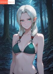 1girls ai_generated braids dota:_dragon's_blood dota_2 forest fymryn green_eyes haart_ai medium_breasts outdoors outside skinny slim_waist tagme white_hair