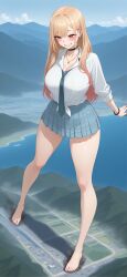 giantess gts ia_generated kitagawakitagawa_marin legs longleg miniskirt