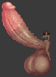 1futa balls_bigger_than_body balls_bigger_than_breasts balls_bigger_than_head balls_bigger_than_torso colossal_penis erection huge_cock hyper hyper_balls hyper_penis nekong penis_bigger_than_body penis_longer_than_knee solo_futa source tagme