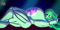 1920x1080 3d 3d_(artwork) 3d_model 3d_render :3 alternate_breast_size arms_behind_head ass breasts breasts_bigger_than_head elysia_(geargrinder44) geargrinder44 green_skin highres huge_breasts humanoid laying_on_back legs_crossed looking_at_viewer mob_face nipples plant_girl plant_hair puffy_nipples purple_areolae side_view simple_eyes simple_face slug slug_girl thighs