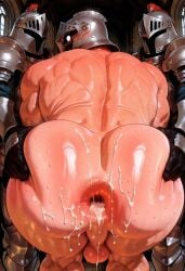 ai_generated ass_grab bara big_ass knight presenting_ass