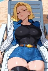 android 18 from dragon ball by fuyubloom