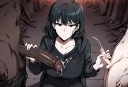 1girls 2boys ai_generated asian_female breasts cock_worship cuckold cuckold_orgasm cum dark-skinned_male dark_hair dark_skin female han_sooyoung interracial large_breasts large_penis light-skinned_female light-skinned_maleo male manhwa netorare ntr omniscient_reader's_viewpoint penis penis_awe penis_size_comparison penis_size_difference self_upload size_comparison size_difference small_penis small_penis_humiliation tagme tiny_penis
