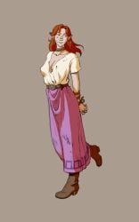 1girls average_breasts bondage bound bound_arms bound_wrists breasts captured cleavage clothed clothed_female deep_cleavage erect_nipples erect_nipples_under_clothes exposed_breasts female female_focus female_only gag gagged gagged_female goodoldunclespanky hylian hylian_ears leash long_hair malon medium_breasts nintendo nipples nipples_visible_through_clothing no_bra ocarina_of_time pointy_ears red_hair rope rope_around_neck rope_bondage rope_collar sex_slave slave solo solo_female solo_focus the_legend_of_zelda