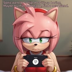 ai_generated amy_rose female furry furry_ears furry_female mobian mobian_(species) mobian_hedgehog sonic_(series) sonic_the_hedgehog_(series) text