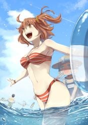 1boy 3girls ahoge antenna_hair artoria_pendragon_(fate) bare_armpits bare_arms bare_belly bare_chest bare_hands bare_hips bare_legs bare_midriff bare_navel bare_shoulders bare_skin bare_thighs belly belly_button bikini bikini_bottom bikini_only bikini_top blue_sky breasts brown_eyebrows brown_eyes brown_eyes_female brown_hair brown_hair_female clouds collarbone curvaceous curvaceous_body curvaceous_female curvaceous_figure curvaceous_hips curvy curvy_body curvy_female curvy_figure curvy_hips day daylight daytime exposed_armpits exposed_arms exposed_belly exposed_chest exposed_hips exposed_legs exposed_midriff exposed_navel exposed_shoulders exposed_skin exposed_thighs fate/grand_order fate_(series) female female_focus fingers fujimaru_ritsuka_(female) fujimaru_ritsuka_(female)_(brilliant_summer) fujimaru_ritsuka_(male) fujimaru_ritsuka_(male)_(brilliant_summer) fumato groin hair_between_eyes half_naked half_nude half_submerged halterneck happy high_resolution highres horizon hourglass_figure jack_the_ripper_(fate/apocrypha) lean_figure long_hair medium_breasts midriff mordred_(fate) mordred_(swimsuit_rider)_(fate) multiple_females multiple_girls naked naked_female naked_woman narrow_waist navel nude nude_female nudity ocean open_mouth open_mouth_smile outdoor outdoor_nudity outdoors outside parted_lips partially_submerged partially_submerged_legs paul_bunyan_(fate) ponytail sea seaside semi_nude shoulders side-tie_bikini side_ponytail sky slender_body slender_waist slim_waist smile smiley_face smiling standing string_bikini submerged_feet submerged_legs swimsuit swimwear thick_thighs thighs tongue underboob upper_body upper_teeth water waves wide_hips