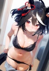 1girls ai_generated animal_ears anthropomorphization artist_request eyes female hair kitasan_black_(umamusume) legs skin tagme umamusume umamusume_pretty_derby young