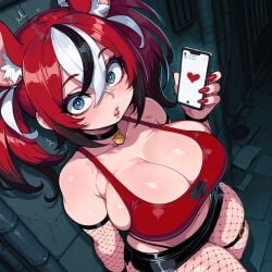 1girls ai_generated big_breasts female hakos_baelz hololive hololive_english hololive_myth rat rat_ears rat_girl red_hair shortstack slopanonai tagme virtual_youtuber