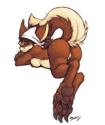 anthro ass bandana demon digitigrade mel_the_hybrid pussy